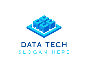 Data - Cube Data Storage logo design