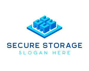 Storage - Cube Data Storage logo design