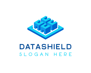 Cube Data Storage logo design