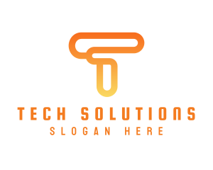 Digital Agency - Modern Orange Letter T logo design