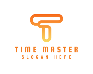 Modern Orange Letter T logo design