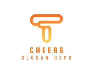Team - Modern Orange Letter T logo design