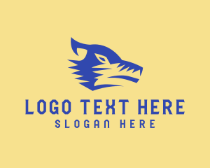 League - Wild Wolf Animal logo design