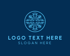 Scorch - Snowflake Frost Badge logo design