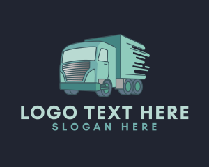 Commercial Vehicle - Truck Moving Logistics logo design