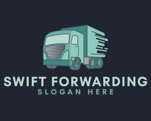 Truck Moving Logistics logo design