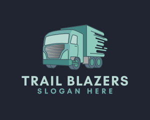 Truck Moving Logistics logo design