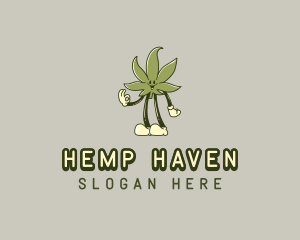 Hemp - Playful Hemp Marijuana logo design