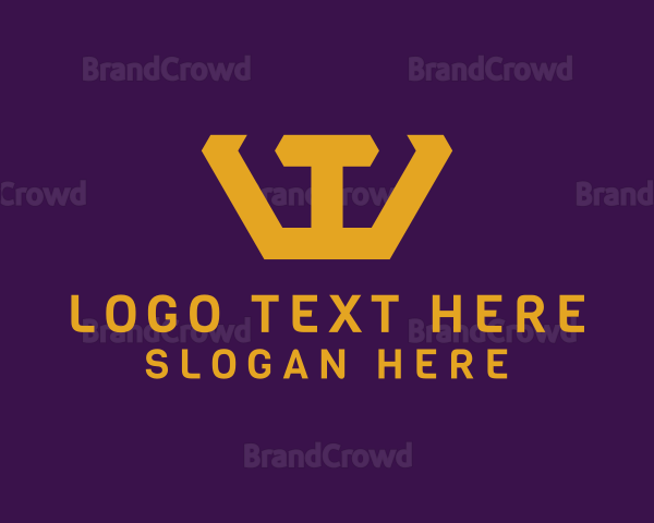 Luxury Crown Letter W  Brand Logo