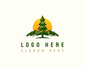 Pine Tree Mountain logo design