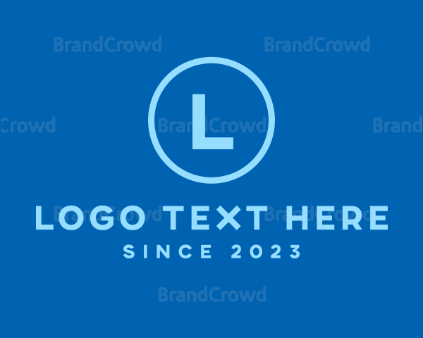 Blue Circle Lettermark Logo