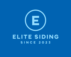Siding - Blue Circle Lettermark logo design