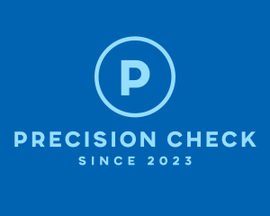 Inspection - Blue Circle Lettermark logo design