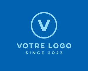 Courier - Blue Circle Lettermark logo design