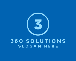 360 - Blue Circle Lettermark logo design