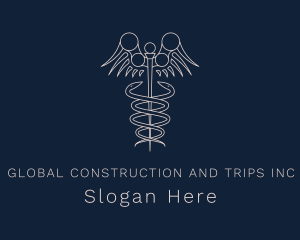 Medical Orthopedic Caduceus  Logo