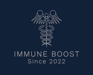 Immunologist - Medical Orthopedic Caduceus logo design