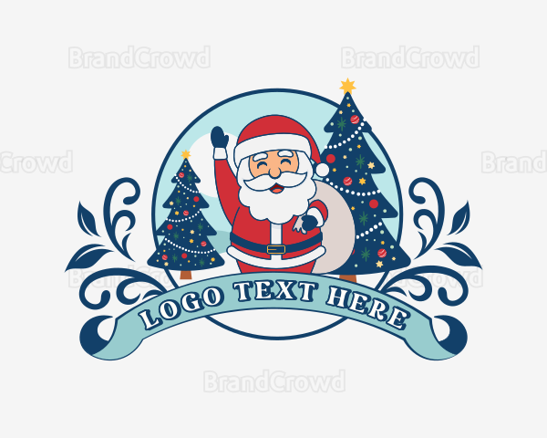 Christmas Santa Claus Mascot Logo