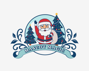 Christmas Santa Claus Mascot logo design