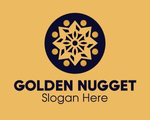 Golden Star Mandala logo design