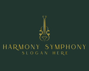 Orchestral - Violin Musical Instrument logo design