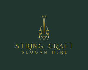 String - Violin Musical Instrument logo design