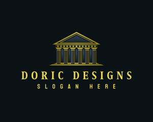 Doric - Greek Parthenon Architecture logo design