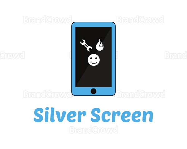 Blue Smartphone Apps Logo