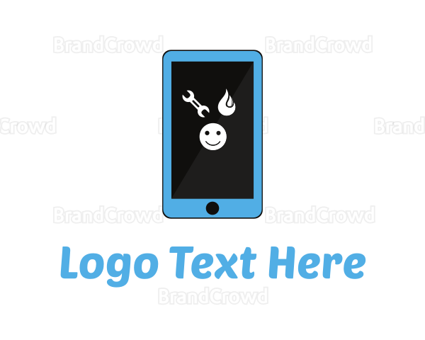 Blue Smartphone Apps Logo