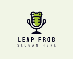 Frog Microphone Podcast logo design