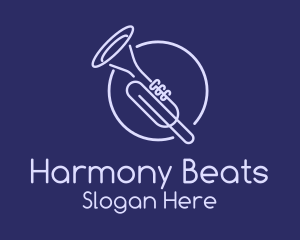 Trumpet Monoline logo design