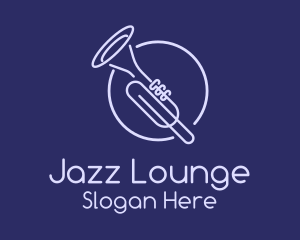 Jazz - Trumpet Monoline logo design