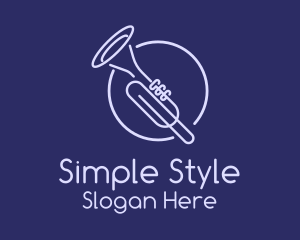 Minimal - Trumpet Monoline logo design