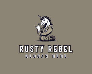 Rebel Unicorn Streetwear logo design