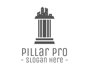 Grey Pillar City logo design