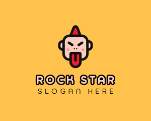 Rock - Punk Rockstar Child logo design