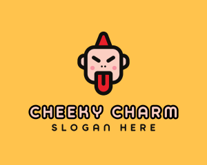 Cheeky - Naughty Child Boy logo design