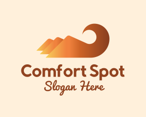 Orange Mountain Swirl logo design