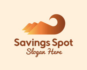 Orange Mountain Swirl logo design