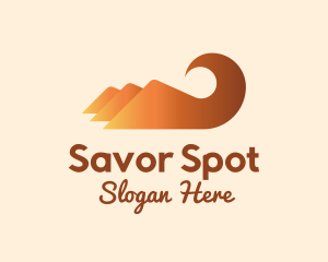 Orange Mountain Swirl logo design