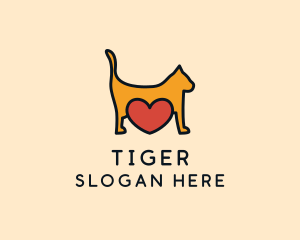 Feline Cat Heart Logo