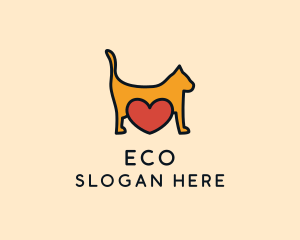 Heart - Feline Cat Heart logo design