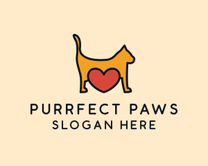 Feline - Feline Cat Heart logo design