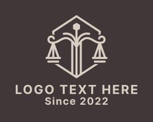 Judicial - Judge Scale Lawyer logo design