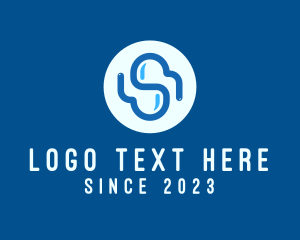 Drugstore - Blue Drugstore Letter S logo design