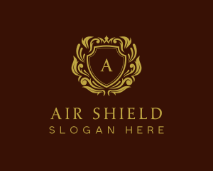 Gold Royalty Shield logo design