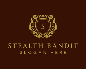 Gold Royalty Shield logo design