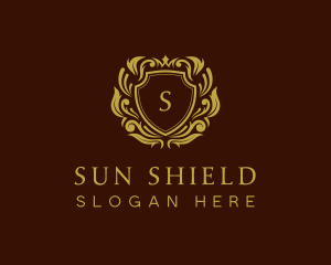 Gold Royalty Shield logo design