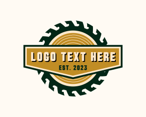 Tool - Saw Woodgrain Furniture logo design