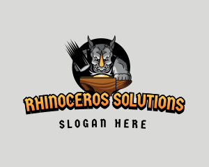 Rhinoceros - Rhinoceros Blacksmith Animal logo design